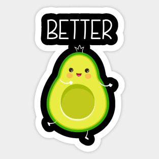 Better Half Avocado Couple Matching Sticker